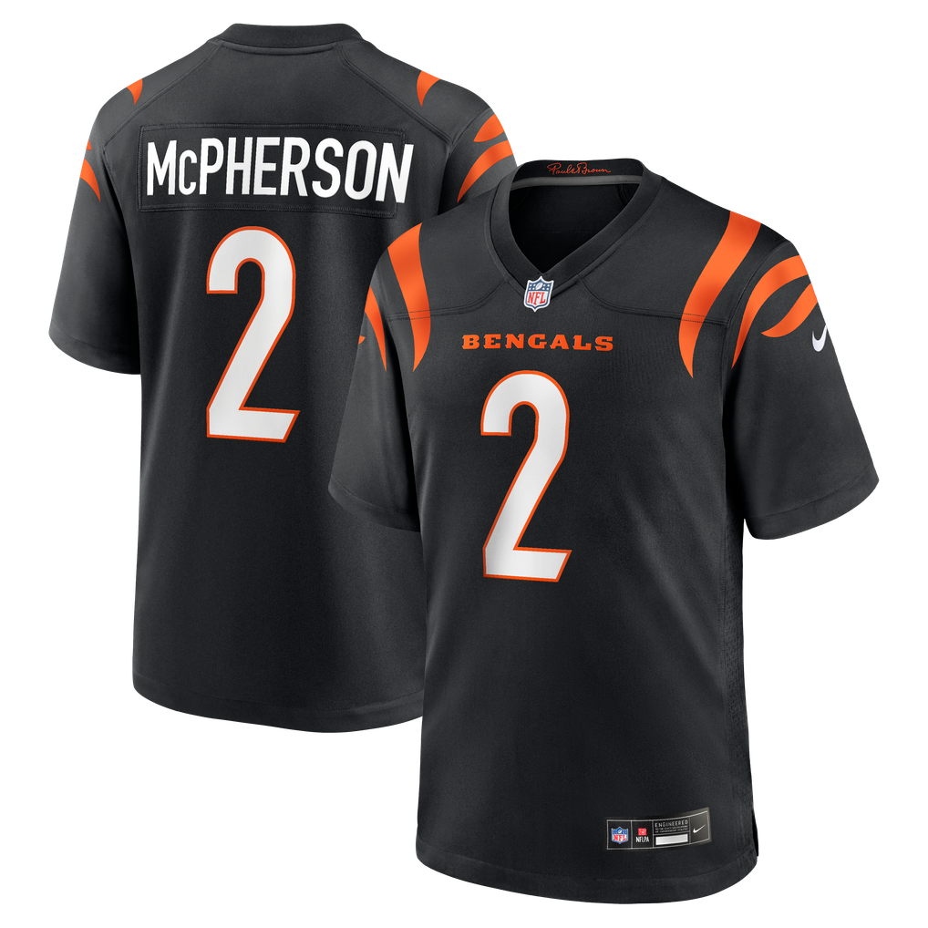 Men's Cincinnati Bengals Evan McPherson Black Game Jersey