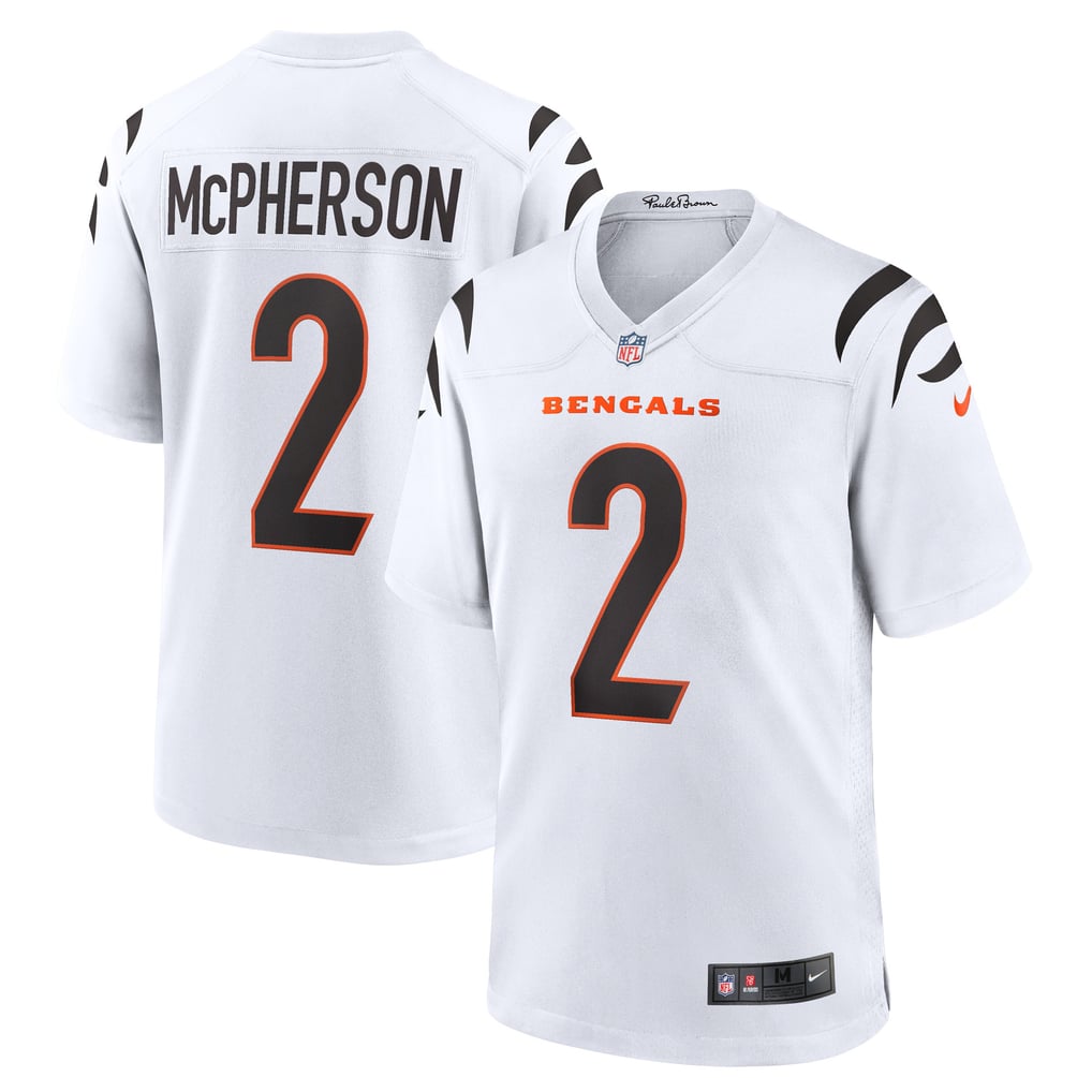 Men's Cincinnati Bengals Evan McPherson White Game Player Jersey