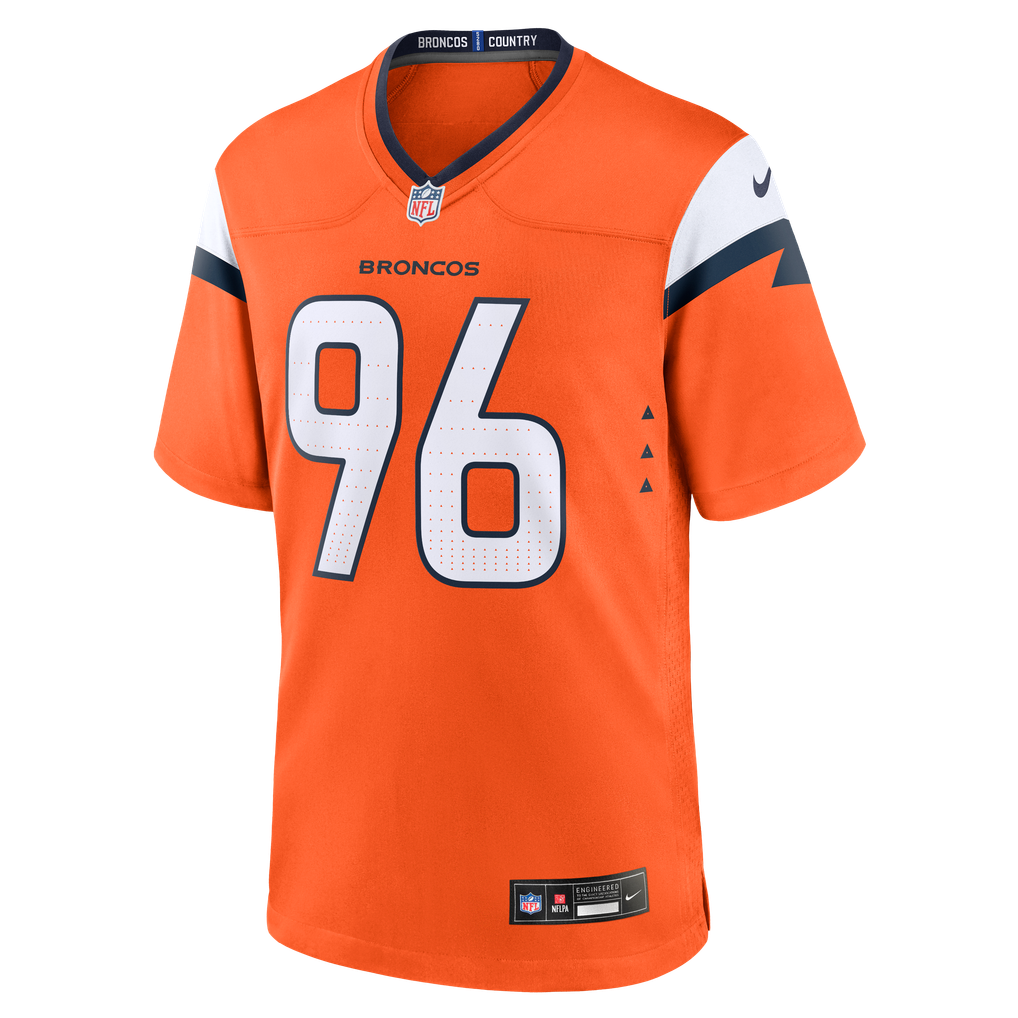 Men's Denver Broncos Eyioma Uwazurike Orange Team Game Jersey