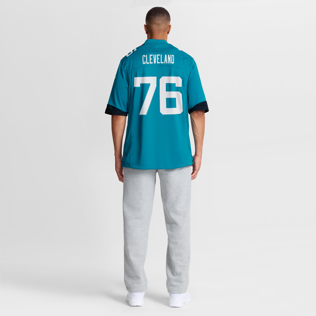 Men's Jacksonville Jaguars Ezra Cleveland Teal Game Jersey
