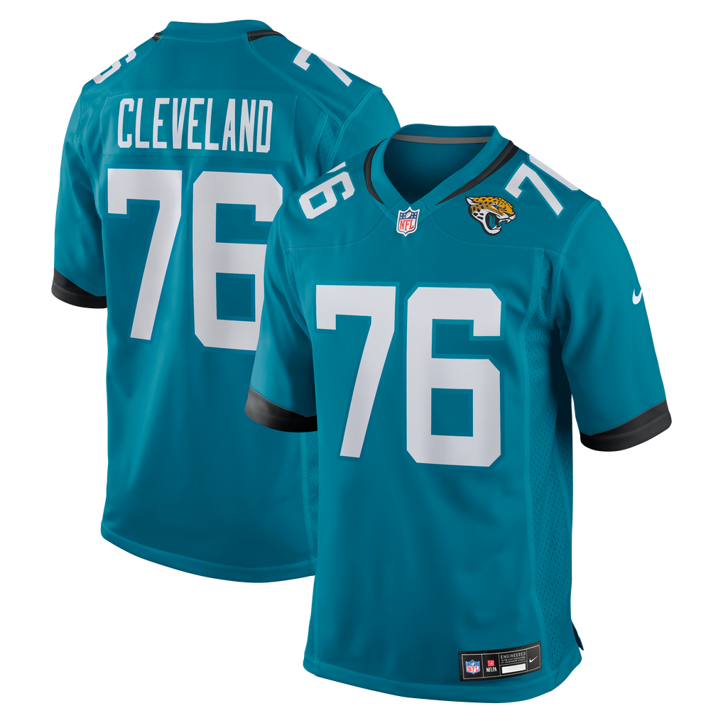 Men's Jacksonville Jaguars Ezra Cleveland Teal Game Jersey