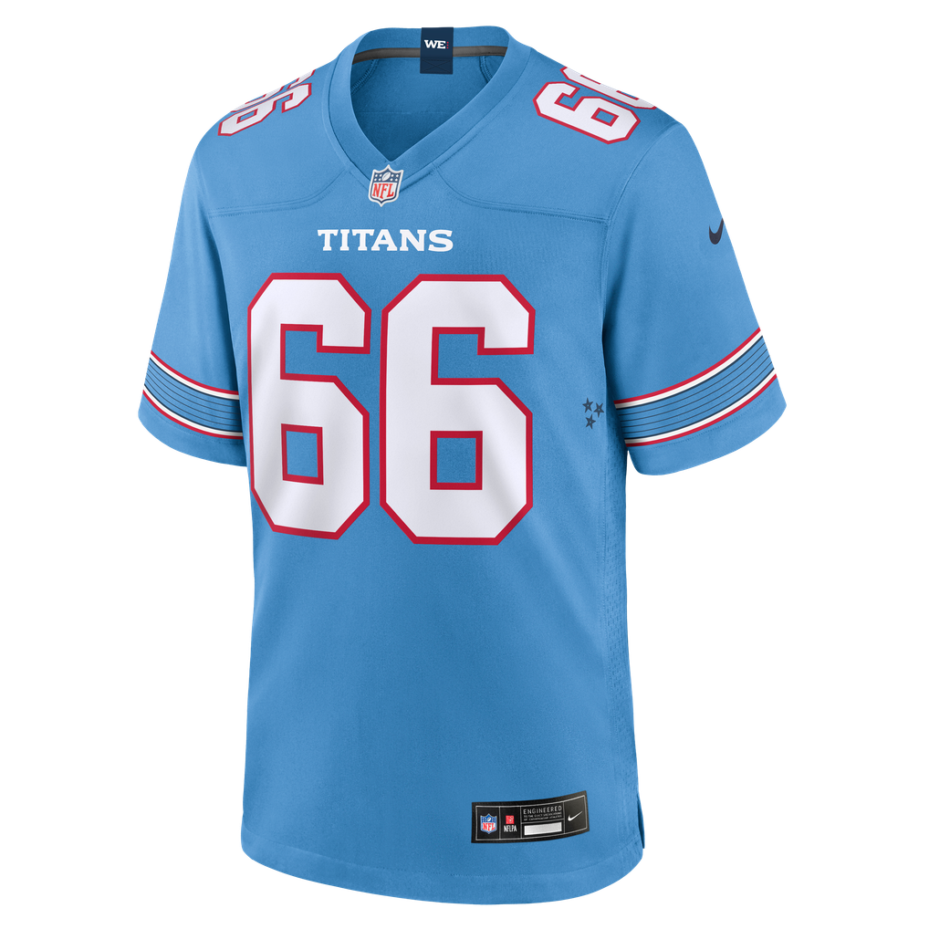 Men's Tennessee Titans Fernando Carmona Light Blue Team Game Jersey