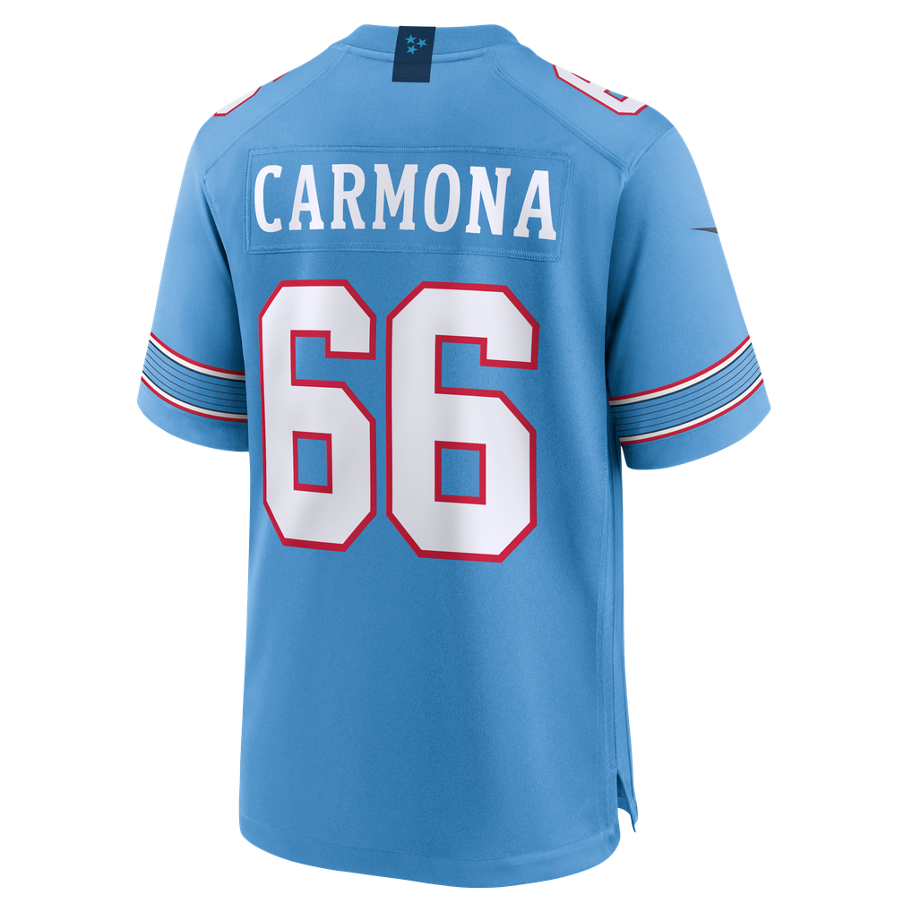 Men's Tennessee Titans Fernando Carmona Light Blue Team Game Jersey