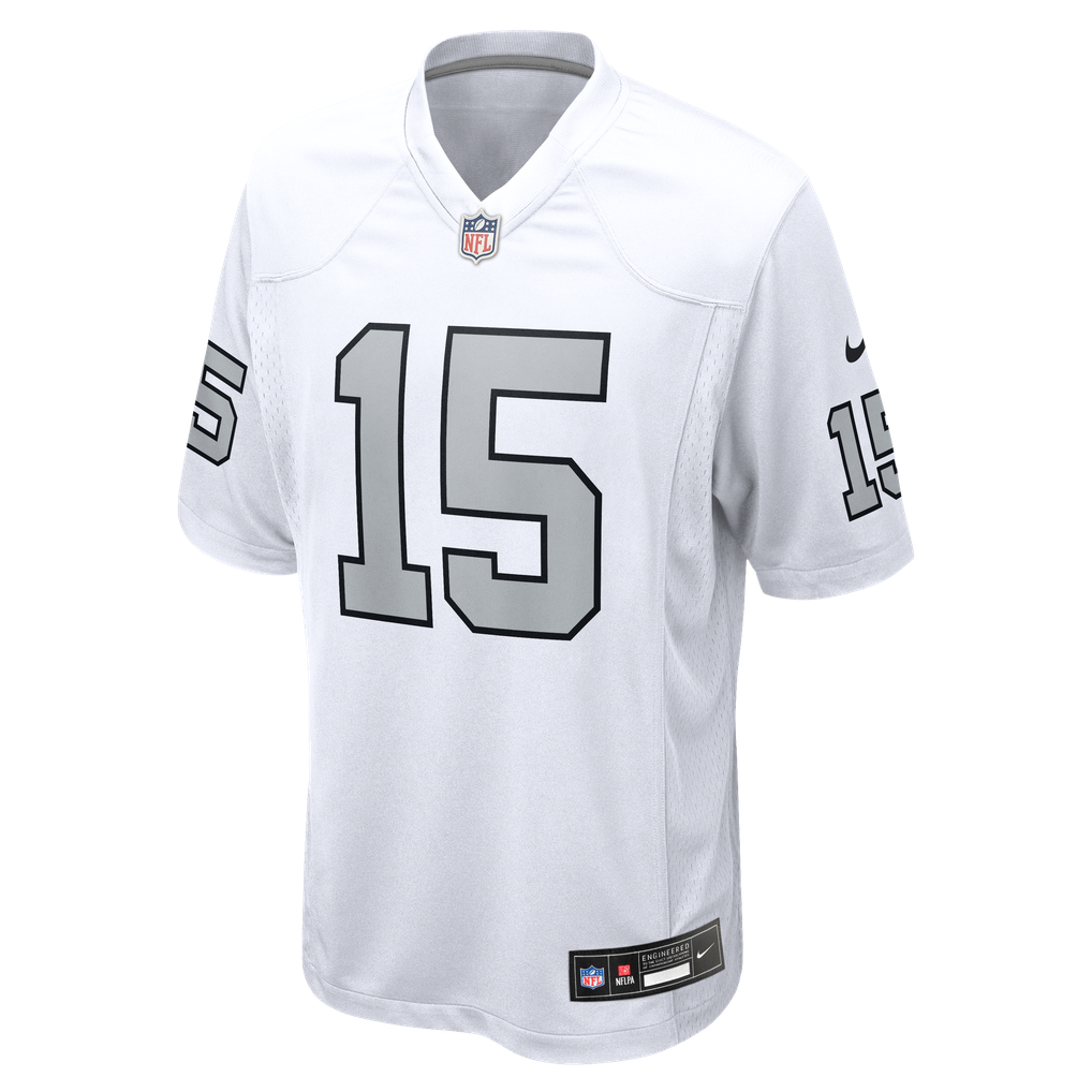 Men's Las Vegas Raiders Fernando Mendoza White Alternate Game Player Jersey
