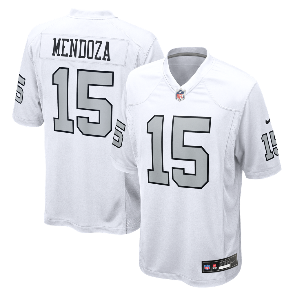 Men's Las Vegas Raiders Fernando Mendoza White Alternate Game Player Jersey