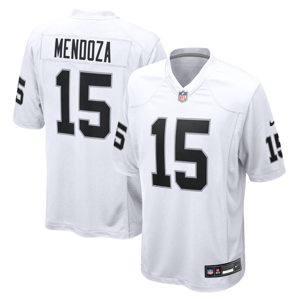 Men's Las Vegas Raiders Fernando Mendoza White Game Player Jersey