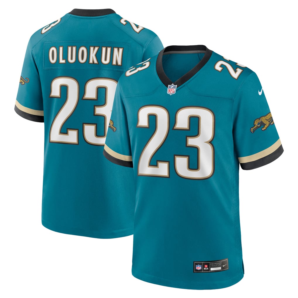Men's Jacksonville Jaguars Foye Oluokun Teal Prowler Throwback Player Game Jersey