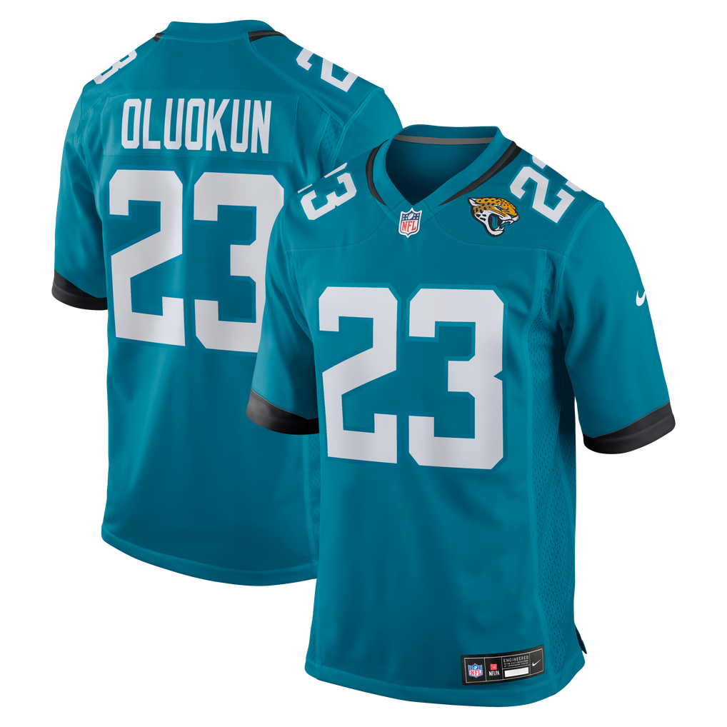Men's Jacksonville Jaguars Foyesade Oluokun Teal Game Player Jersey