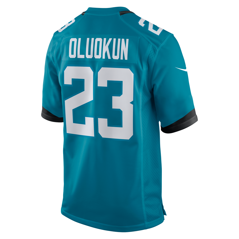Men's Jacksonville Jaguars Foyesade Oluokun Teal Game Player Jersey