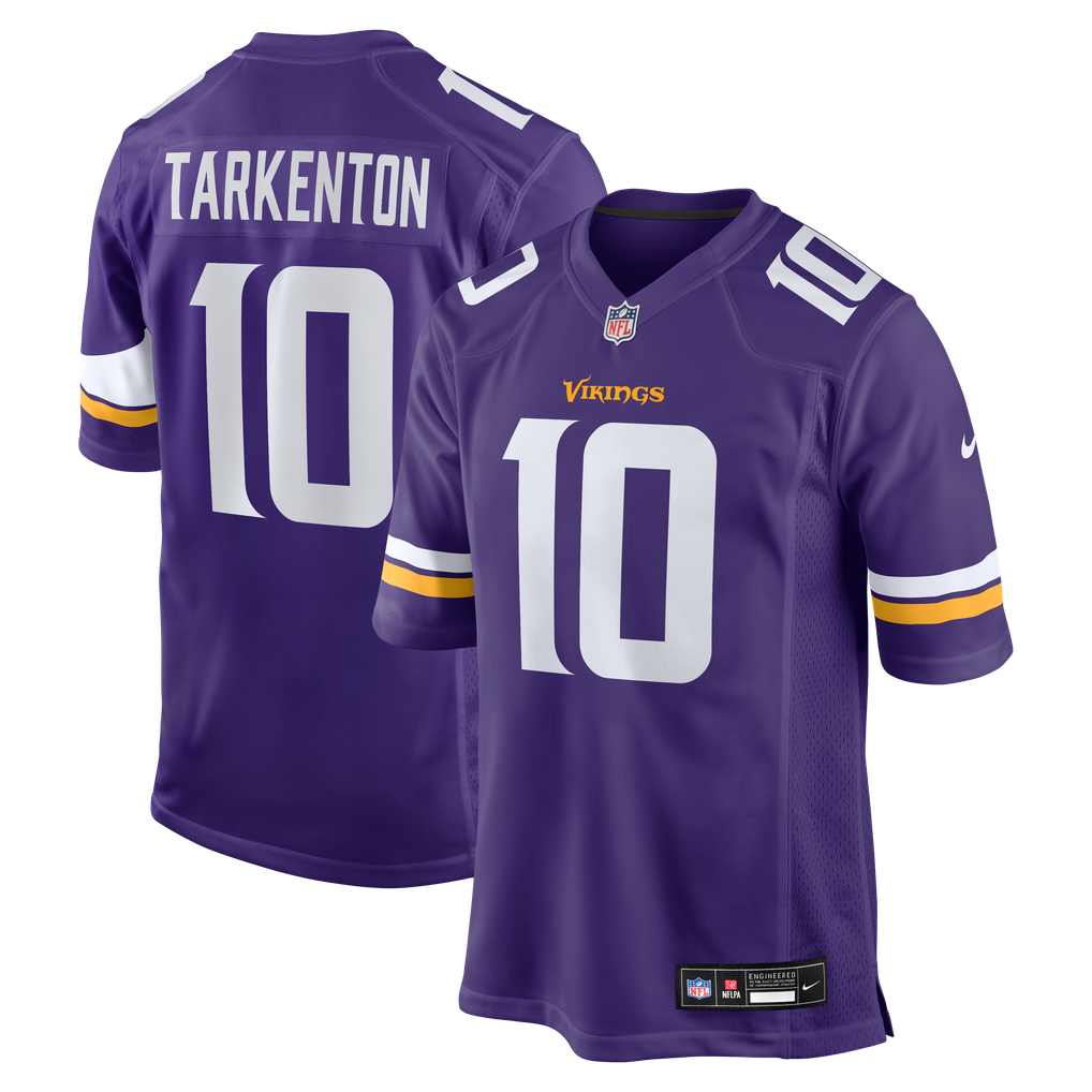 Men's Minnesota Vikings Fran Tarkenton Purple Game Retired Player Jersey