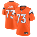 Men's Denver Broncos Frank Crum Orange Team Game Jersey