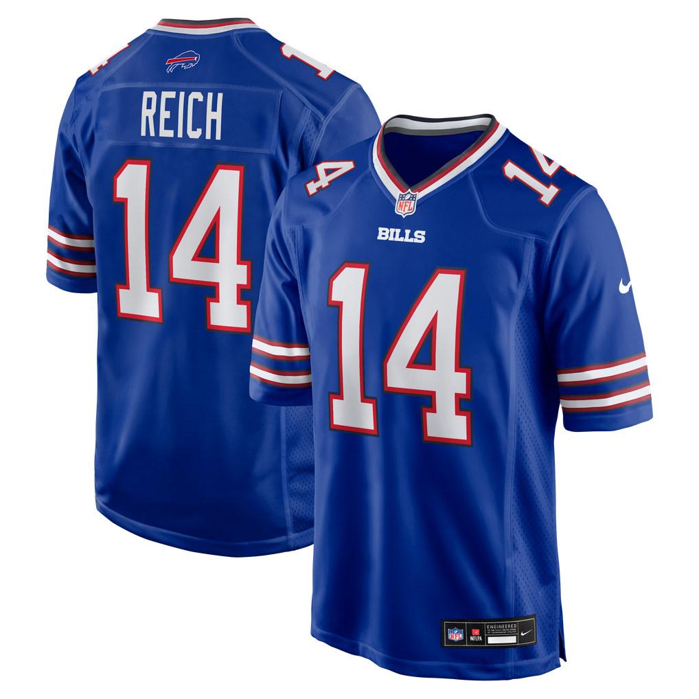 Men's Buffalo Bills Frank Reich Royal Game Retired Player Jersey