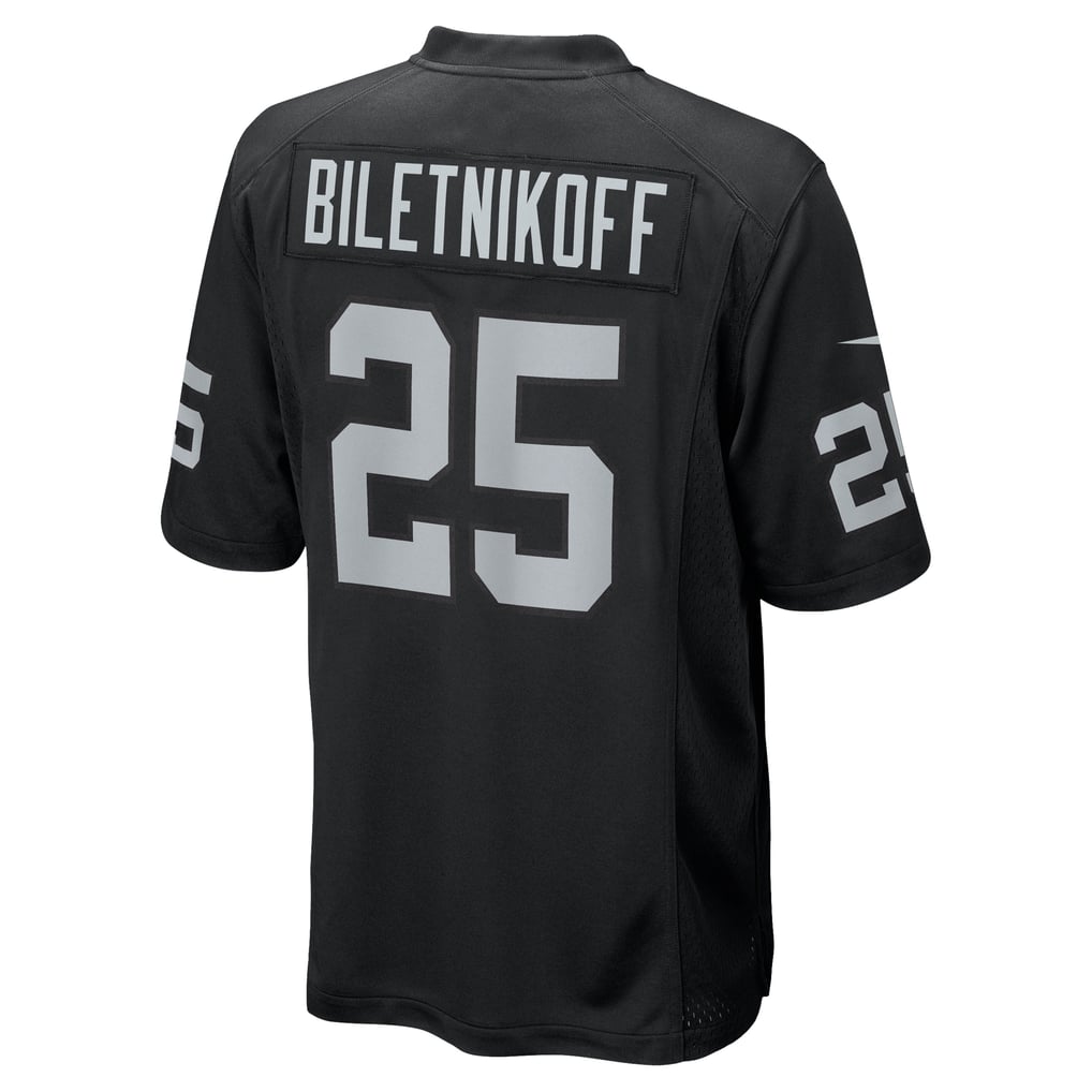 Men's Las Vegas Raiders Fred Biletnikoff Black Game Retired Player Jersey