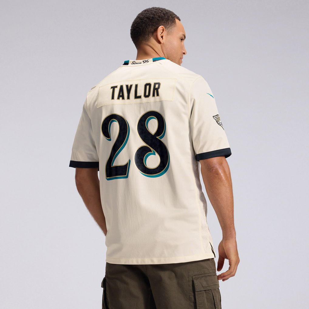 Men's Jacksonville Jaguars Fred Taylor Natural 2026 Rivalries Collection Game Jersey