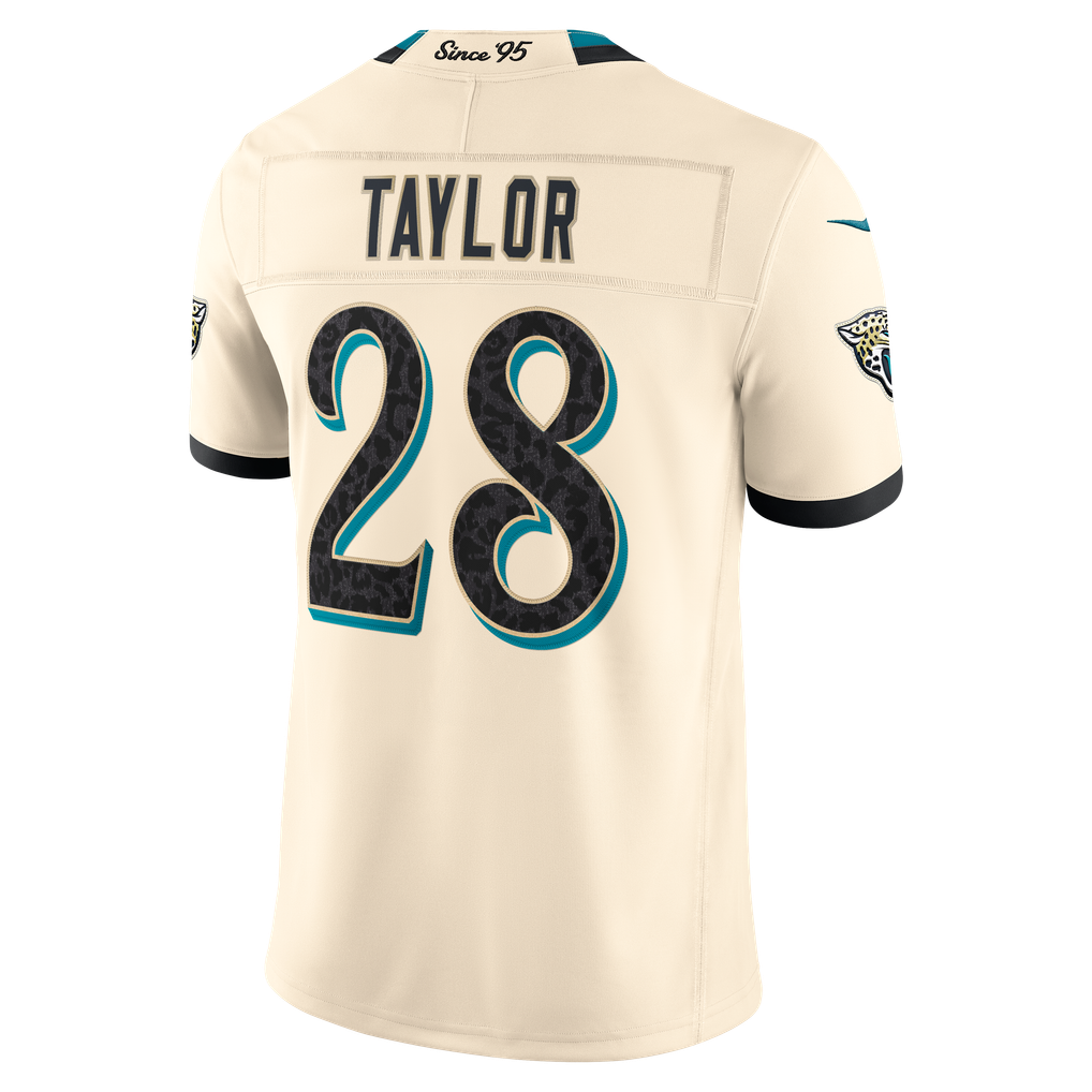 Men's Jacksonville Jaguars Fred Taylor Natural 2026 Rivalries Collection Stitched Limited Jersey