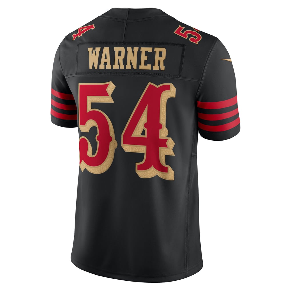 Men's San Francisco 49ers Fred Warner Black Rivalries Collection Stitched Limited Jersey