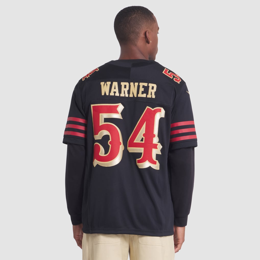 Men's San Francisco 49ers Fred Warner Black Rivalries Collection Stitched Limited Jersey