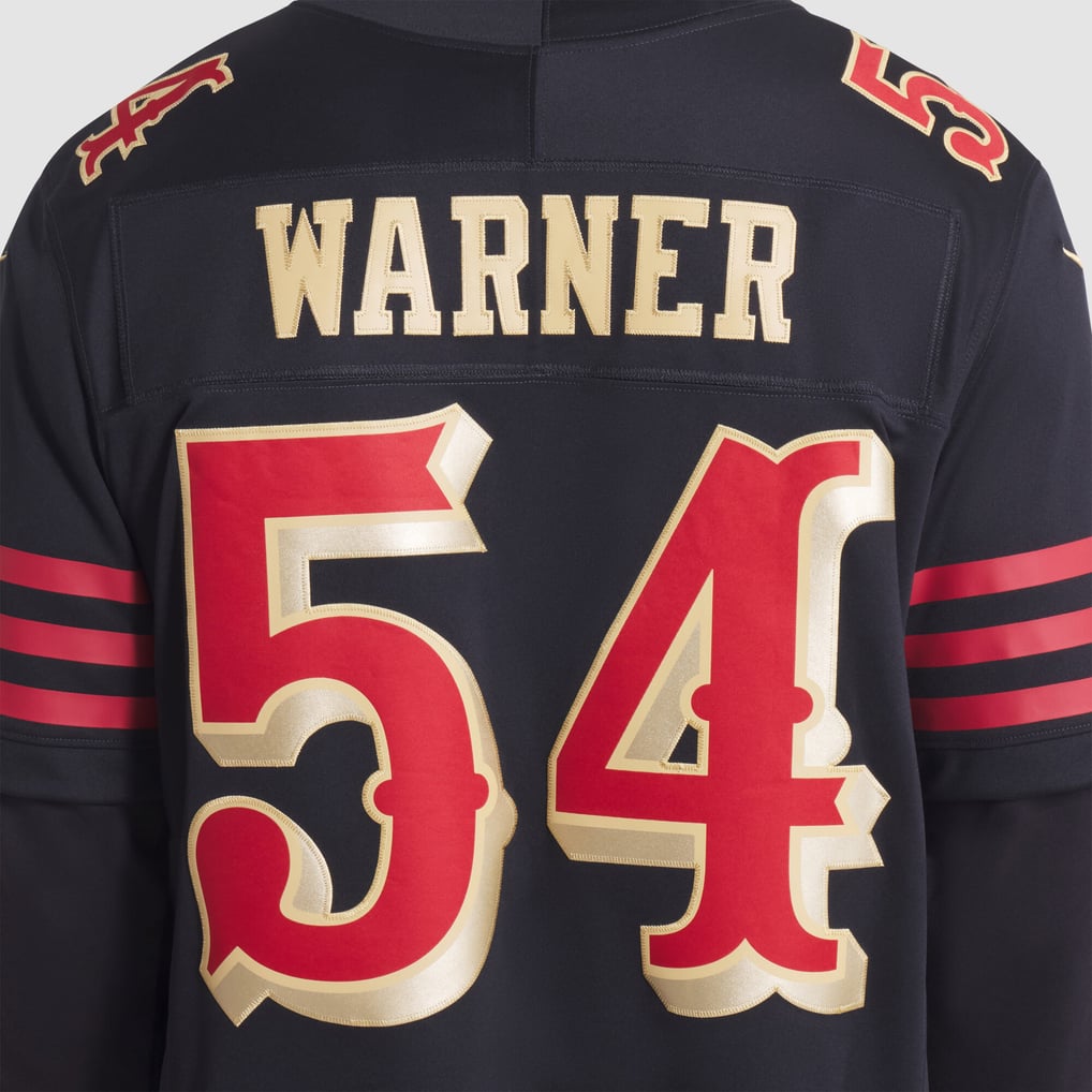 Men's San Francisco 49ers Fred Warner Black Rivalries Collection Stitched Limited Jersey