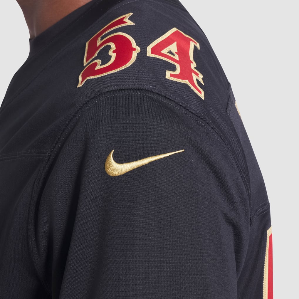 Men's San Francisco 49ers Fred Warner Black Rivalries Collection Stitched Limited Jersey