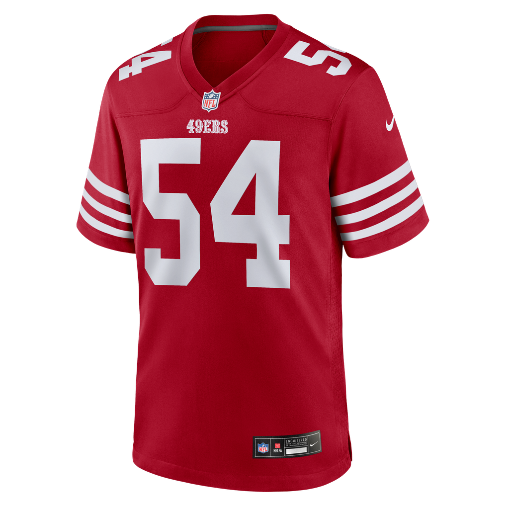 Men's San Francisco 49ers Fred Warner Scarlet Player Game Jersey