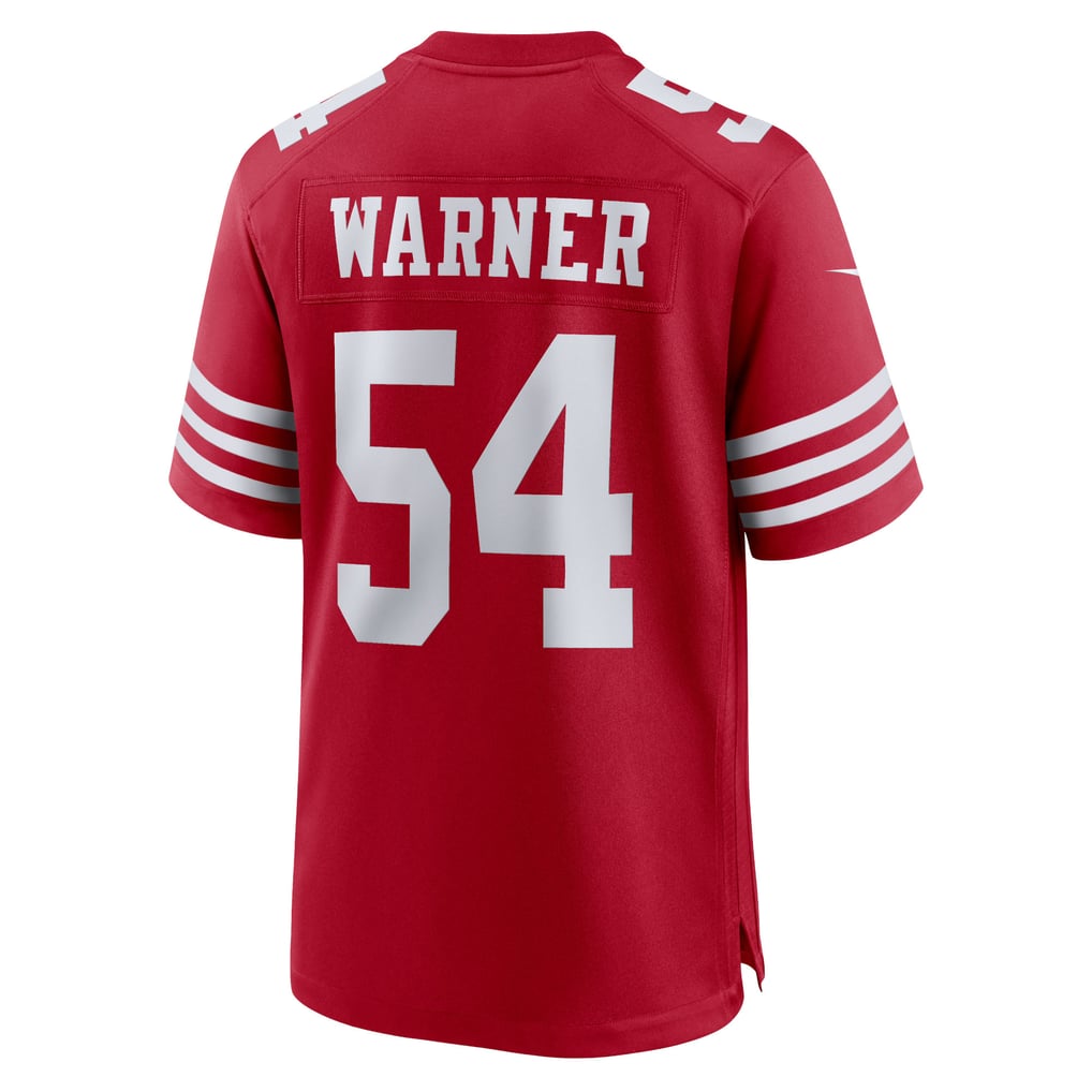 Men's San Francisco 49ers Fred Warner Scarlet Team Game Player Jersey