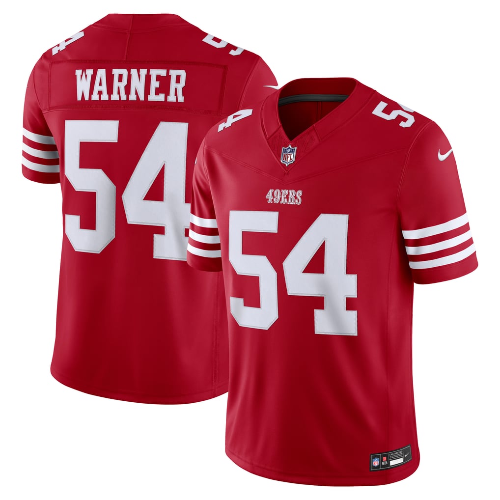 Men's San Francisco 49ers Fred Warner Scarlet Team Vapor F.U.S.E. Stitched Limited Jersey