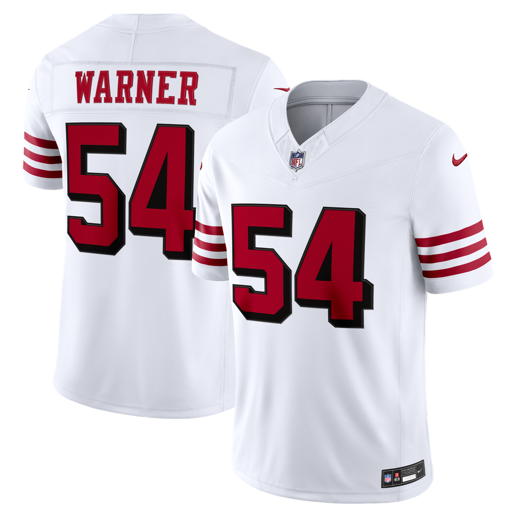 Men's San Francisco 49ers Fred Warner White Alternate Vapor F.U.S.E. Stitched Limited Jersey
