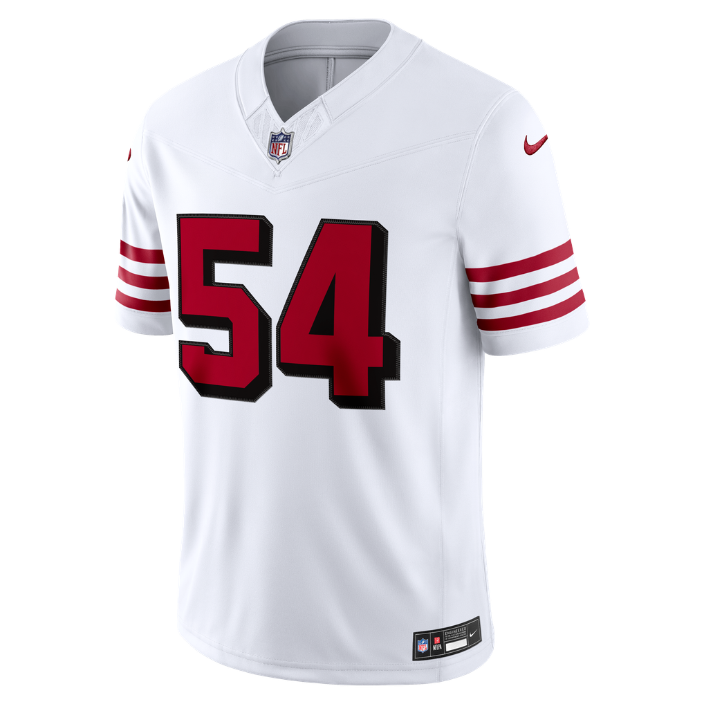 Men's San Francisco 49ers Fred Warner White Alternate Vapor F.U.S.E. Stitched Limited Jersey