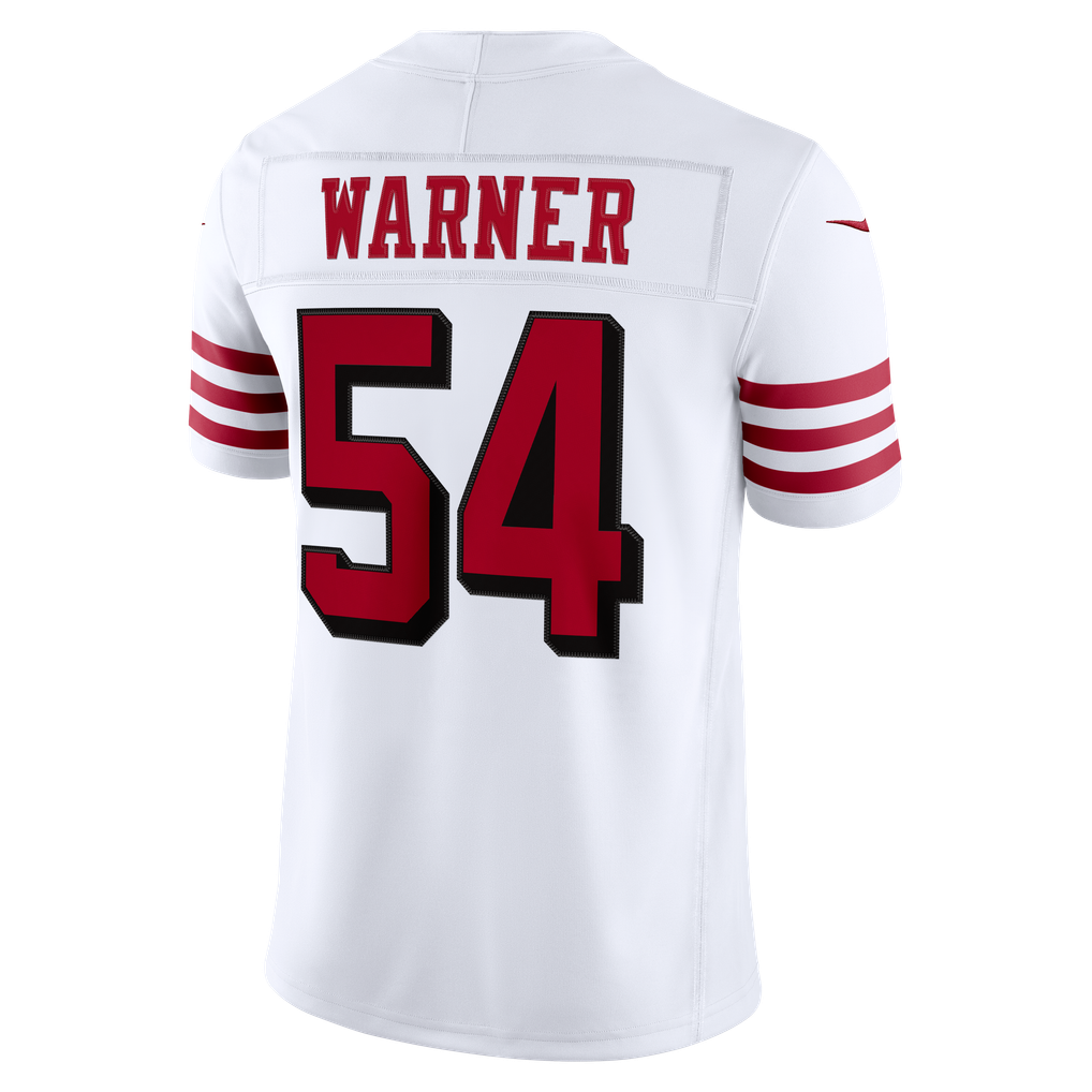 Men's San Francisco 49ers Fred Warner White Alternate Vapor F.U.S.E. Stitched Limited Jersey
