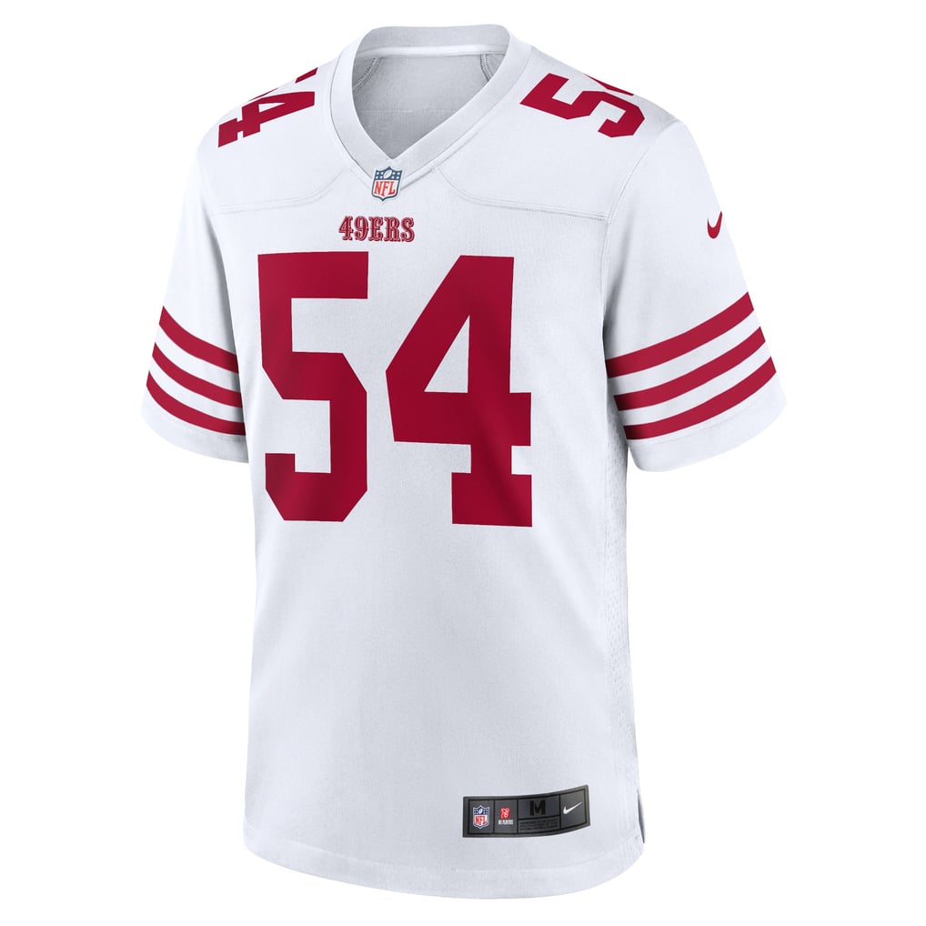 Men's San Francisco 49ers Fred Warner White Team Game Player Jersey