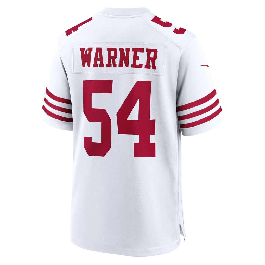 Men's San Francisco 49ers Fred Warner White Team Game Player Jersey