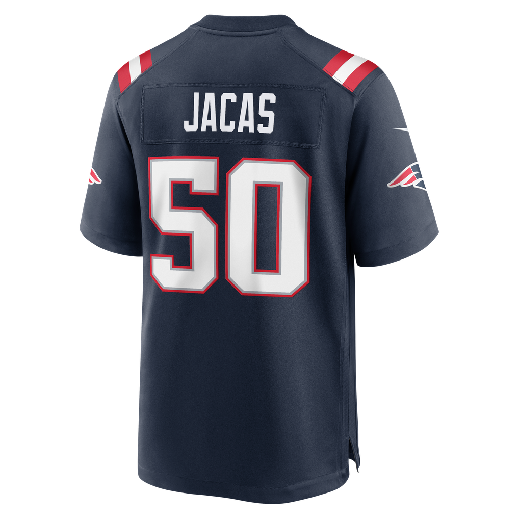 Men's New England Patriots Gabe Jacas Navy Team Game Jersey