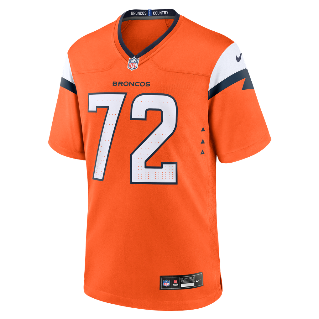 Men's Denver Broncos Garett Bolles Orange Team Game Jersey