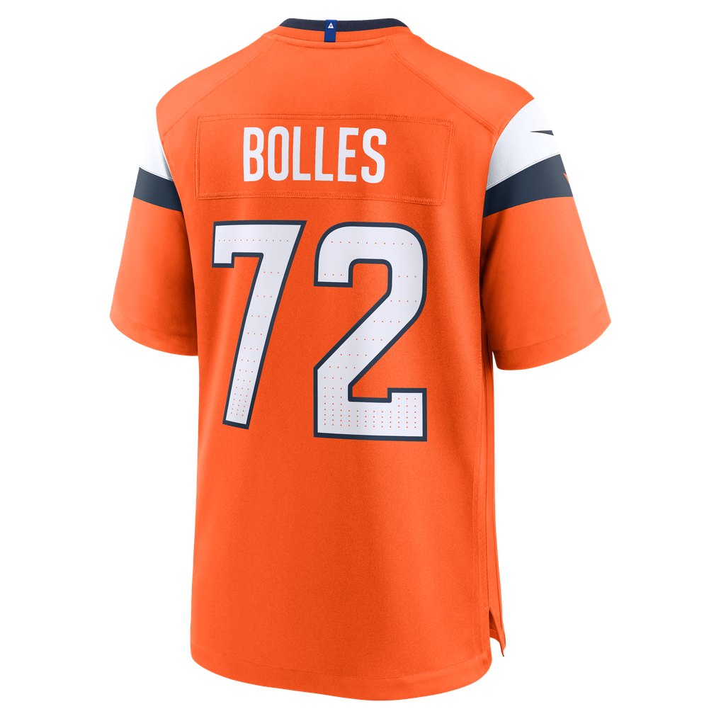 Men's Denver Broncos Garett Bolles Orange Team Game Jersey