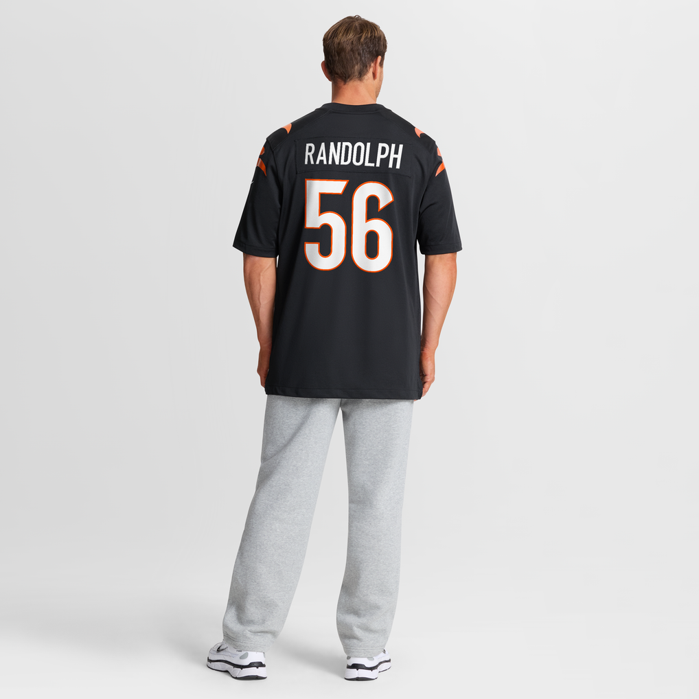 Men's Cincinnati Bengals Garmon Randolph Black Team Game Jersey