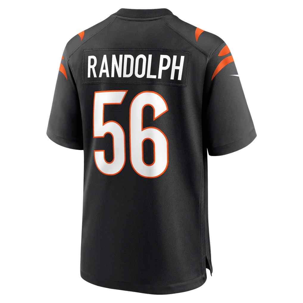 Men's Cincinnati Bengals Garmon Randolph Black Team Game Jersey