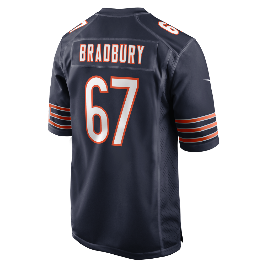 Men's Chicago Bears Garrett Bradbury Navy Team Game Jersey