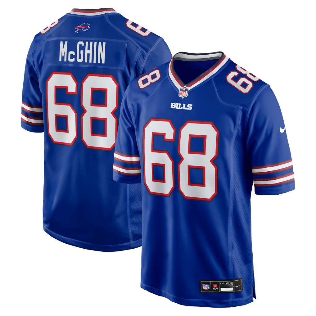 Men's Buffalo Bills Garrett McGhin Royal Team Game Jersey