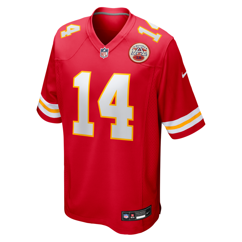 Men's Kansas City Chiefs Garrett Nussmeier Red Game Jersey