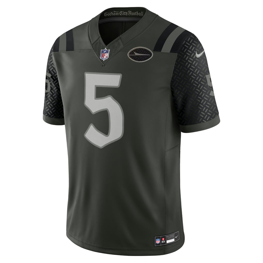 Men's New York Jets Garrett Wilson Green Rivalries Collection Stitched Limited Jersey