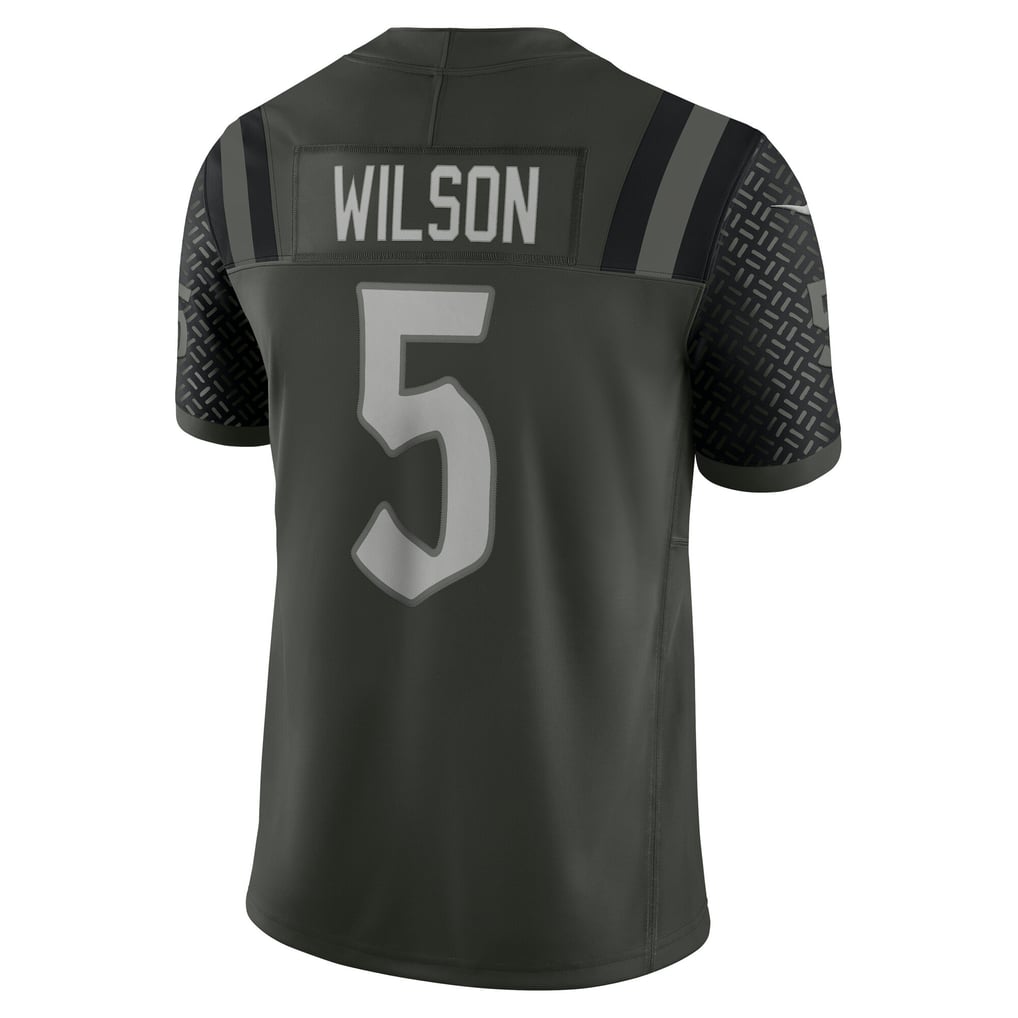 Men's New York Jets Garrett Wilson Green Rivalries Collection Stitched Limited Jersey