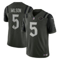 Men's New York Jets Garrett Wilson Green Rivalries Collection Stitched Limited Jersey