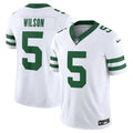 Men's New York Jets Garrett Wilson Legacy White Vapor F.U.S.E. Limited Jersey