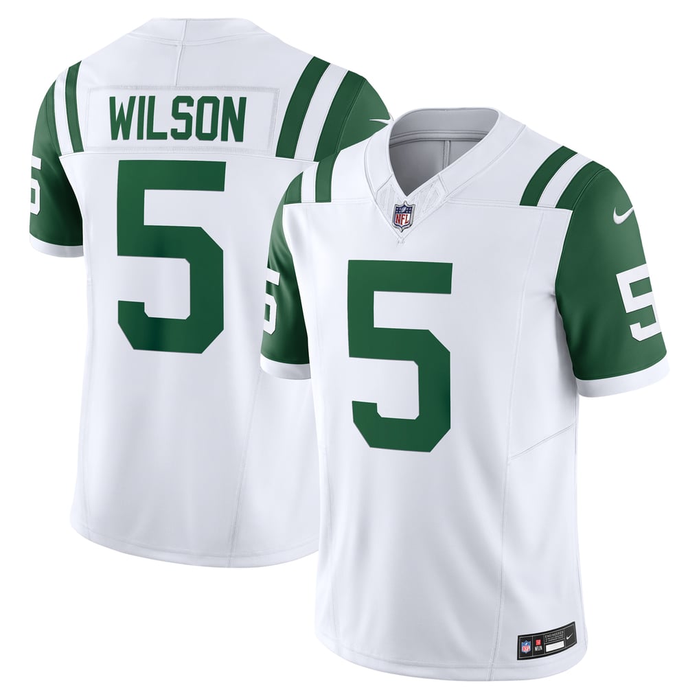 Men's New York Jets Garrett Wilson White Classic Alternate Vapor F.U.S.E. Limited Jersey