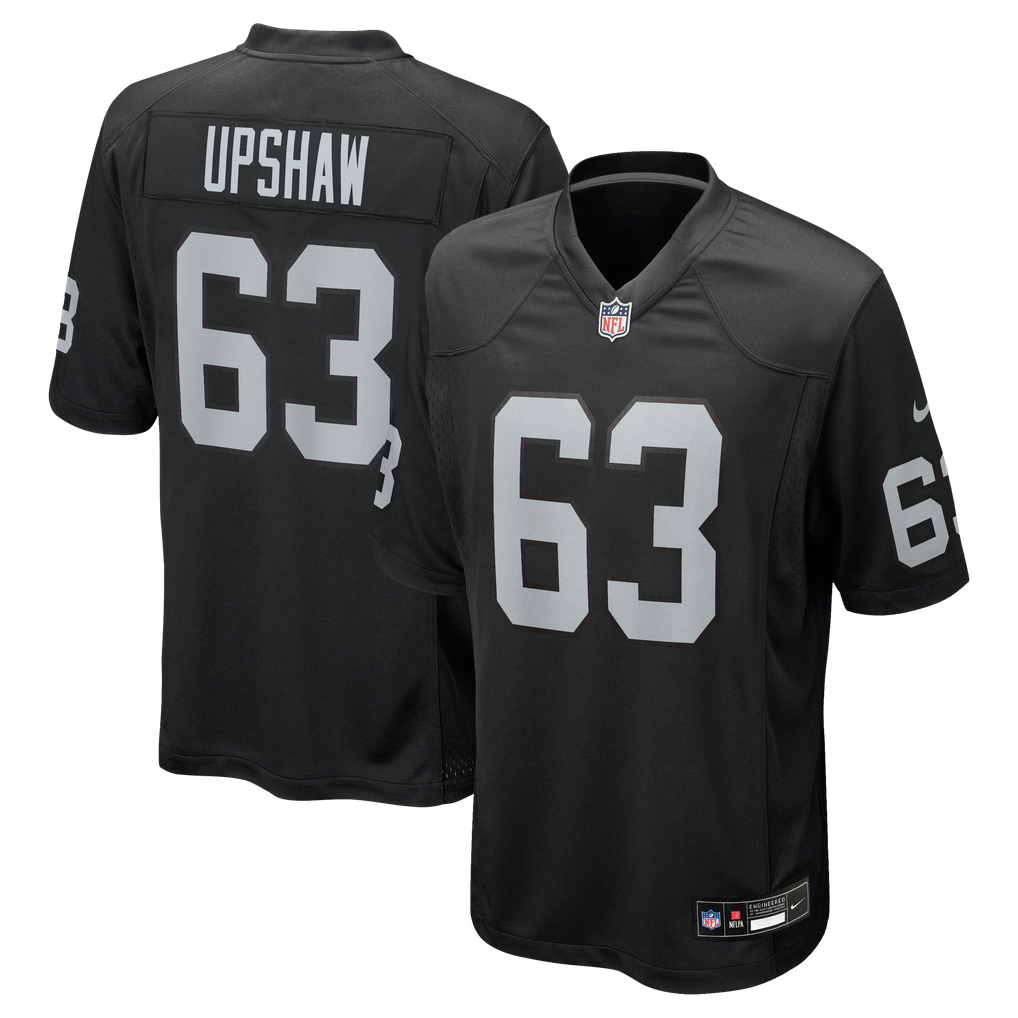 Men's Las Vegas Raiders Gene Upshaw Black Game Retired Player Jersey