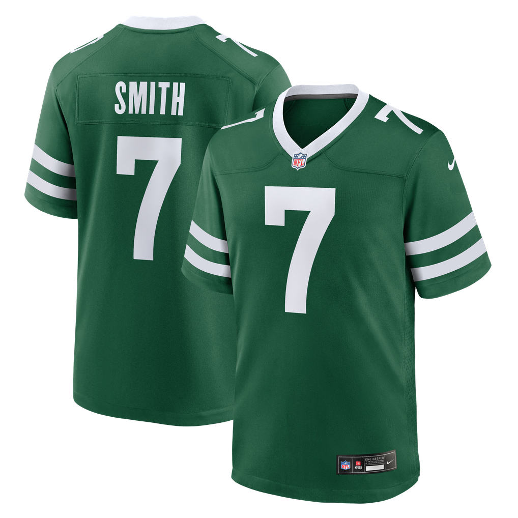 Men's New York Jets Geno Smith Legacy Green Game Jersey