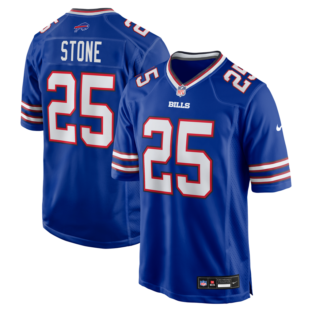 Men's Buffalo Bills Geno Stone Royal Team Game Jersey