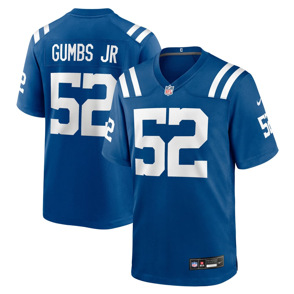 Men's Indianapolis Colts George Gumbs Jr. Royal Team Game Jersey