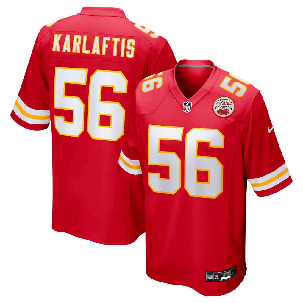 Men's Kansas City Chiefs George Karlaftis Red Player Game Jersey