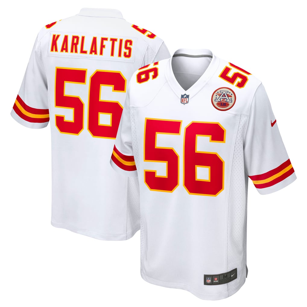 Men's Kansas City Chiefs George Karlaftis White Away Game Player Jersey